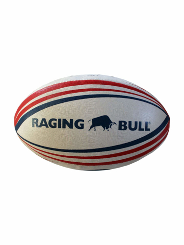 The Raging Bull Rugby Ball - White