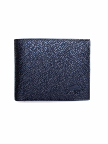 Leather Coin Wallet - Black - Black