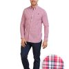 Big & Tall Long Sleeve Multi Check Shirt - Vivid Pink - Vivid Pink