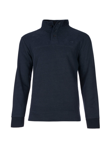 Big and Tall Signature Button Jersey Sweat - Navy - Navy