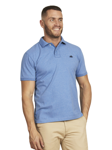 Big & Tall - Signature Jersey Polo - Mid Blue - Mid Blue