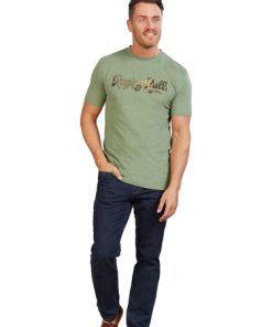 Big & Tall Camo Script T-Shirt - Green - 6XL