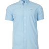 Big & Tall Short Sleeve Gingham Shirt - Sky Blue - Sky Blue