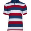 Big & Tall Short Sleeve Oxford Collar Rugby - Red - Red