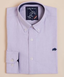 Big & Tall Long Sleeve Signature Oxford Shirt - Purple - Purple