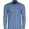Big & Tall Long Sleeve Large Check Oxford Shirt - Mid Blue - Mid Blue
